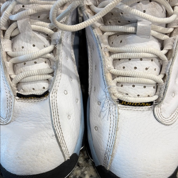 Jordan 13s Kids Sneakers in White and Blue - Picture 4 of 16